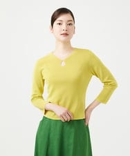 GBFGE02330 Sybilla(シビラ) ダイヤキーホールニット イエロー