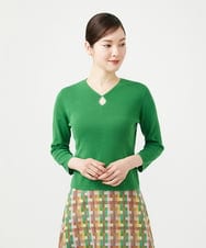 GBFGE02330 Sybilla(シビラ) ダイヤキーホールニット グリーン