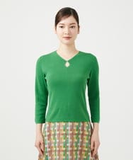 GBFGE02330 Sybilla(シビラ) ダイヤキーホールニット グリーン