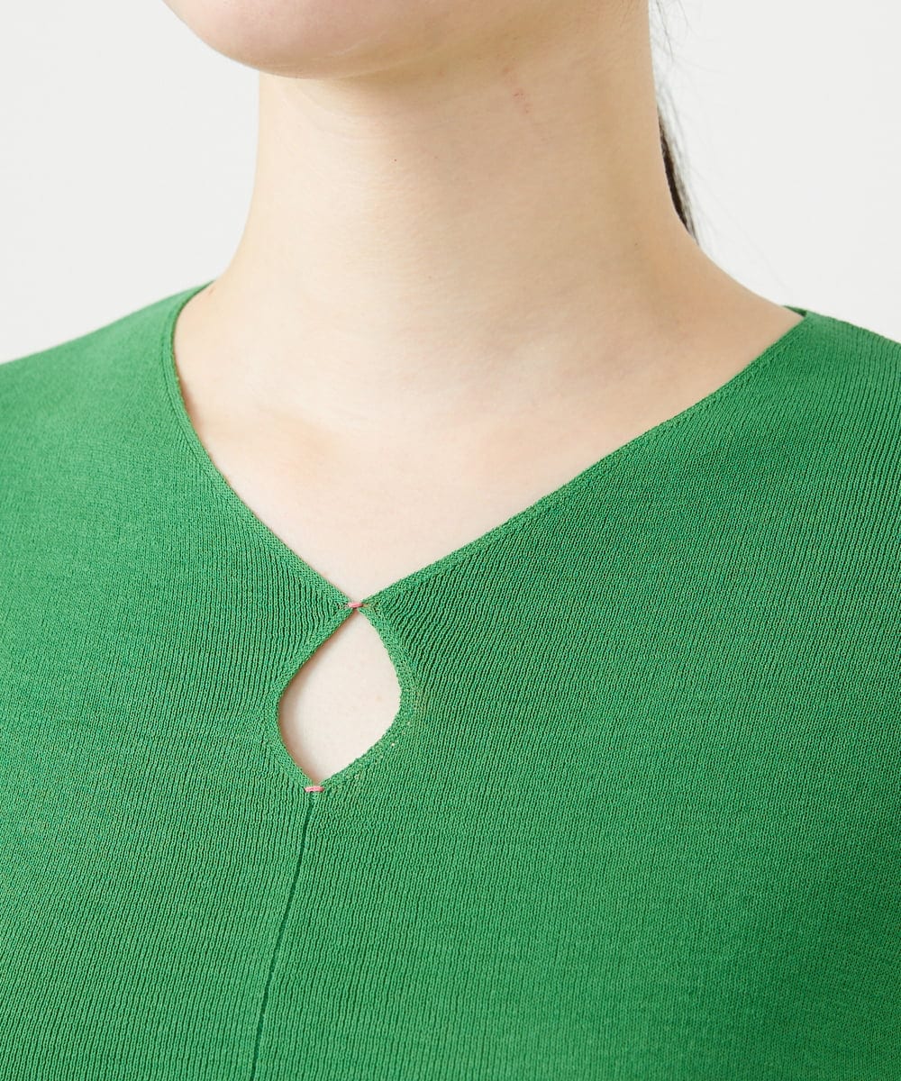 GBFGE02330 Sybilla(シビラ) ダイヤキーホールニット グリーン