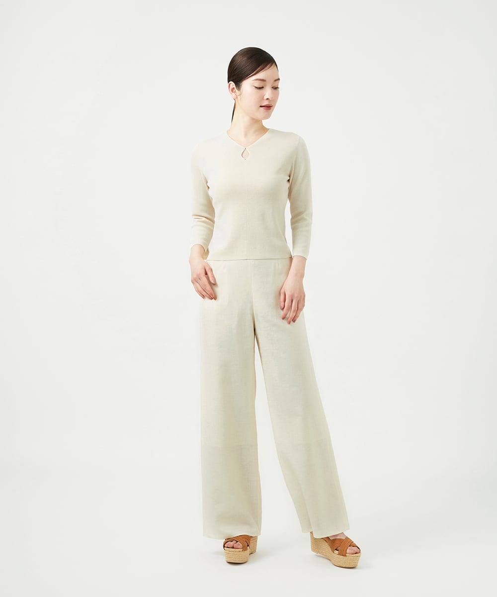 GBFGE02330 Sybilla(シビラ) ダイヤキーホールニット アイボリー