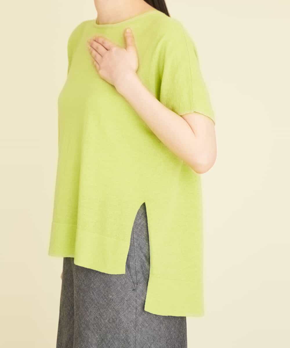 GBFGR03290 Sybilla(シビラ) タックデザインニットプルオーバー グリーン