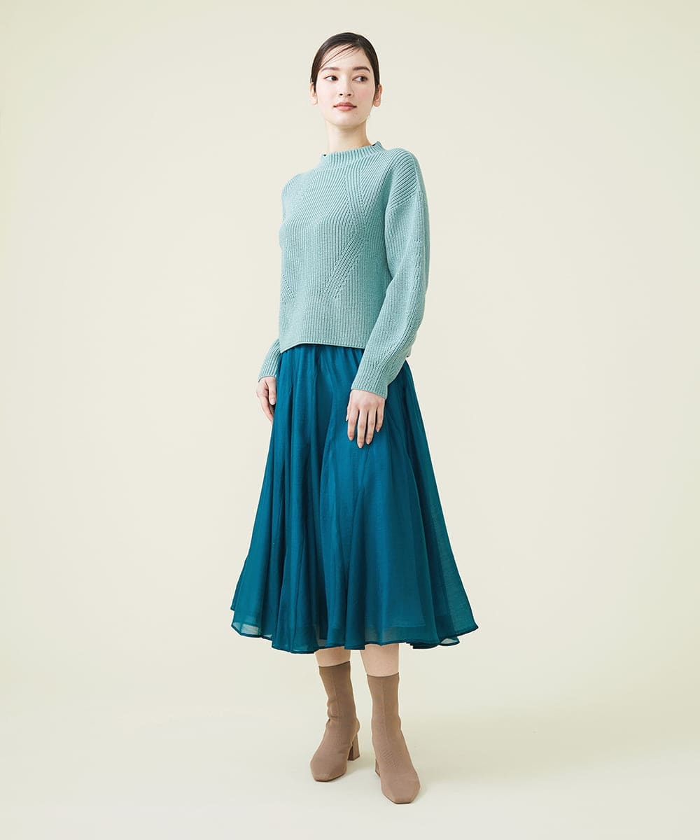 GBFGS07290 Sybilla(シビラ) ボトルネックプルオーバー ミントグリーン