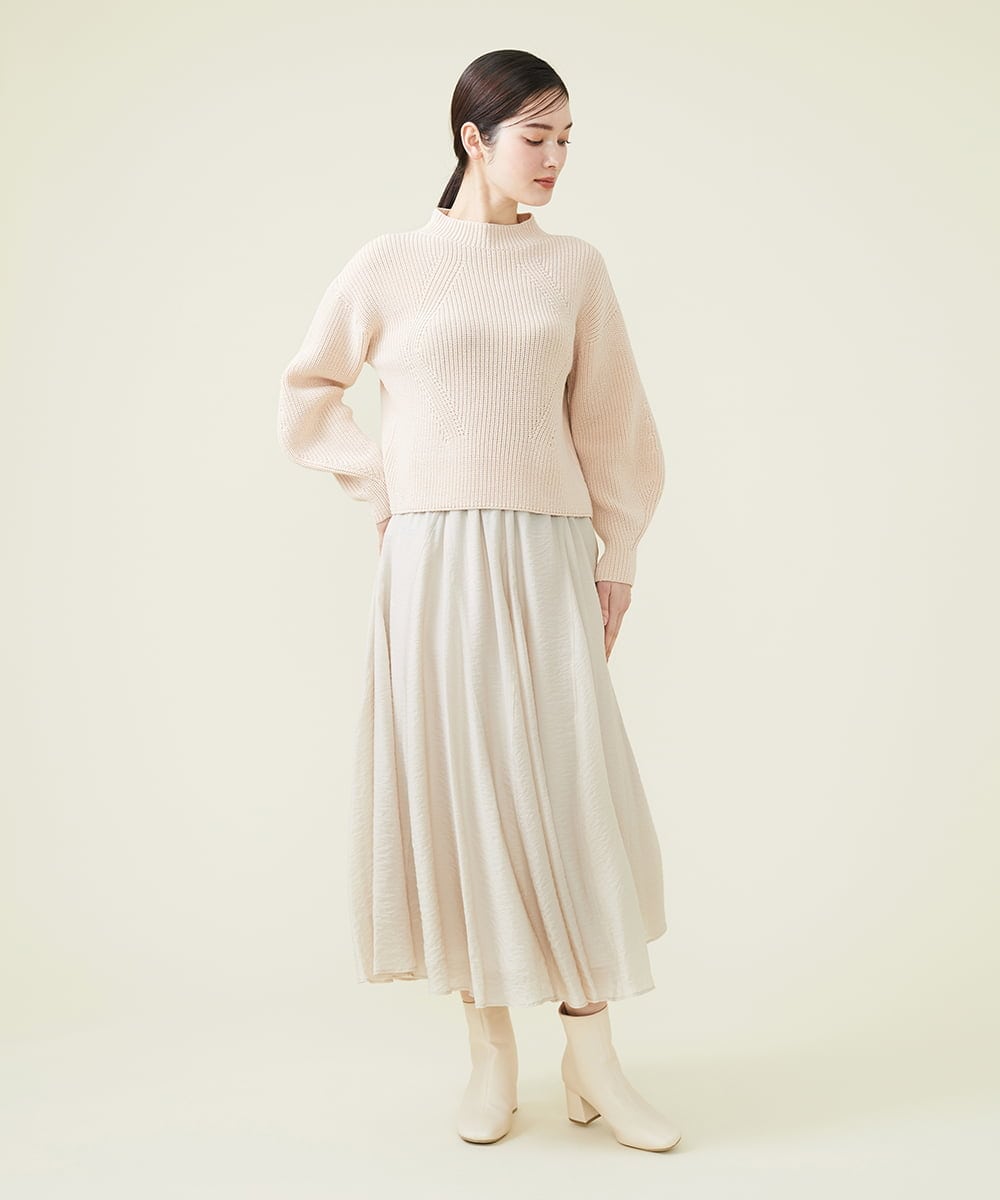 GBFGS07290 Sybilla(シビラ) ボトルネックプルオーバー ライトベージュ