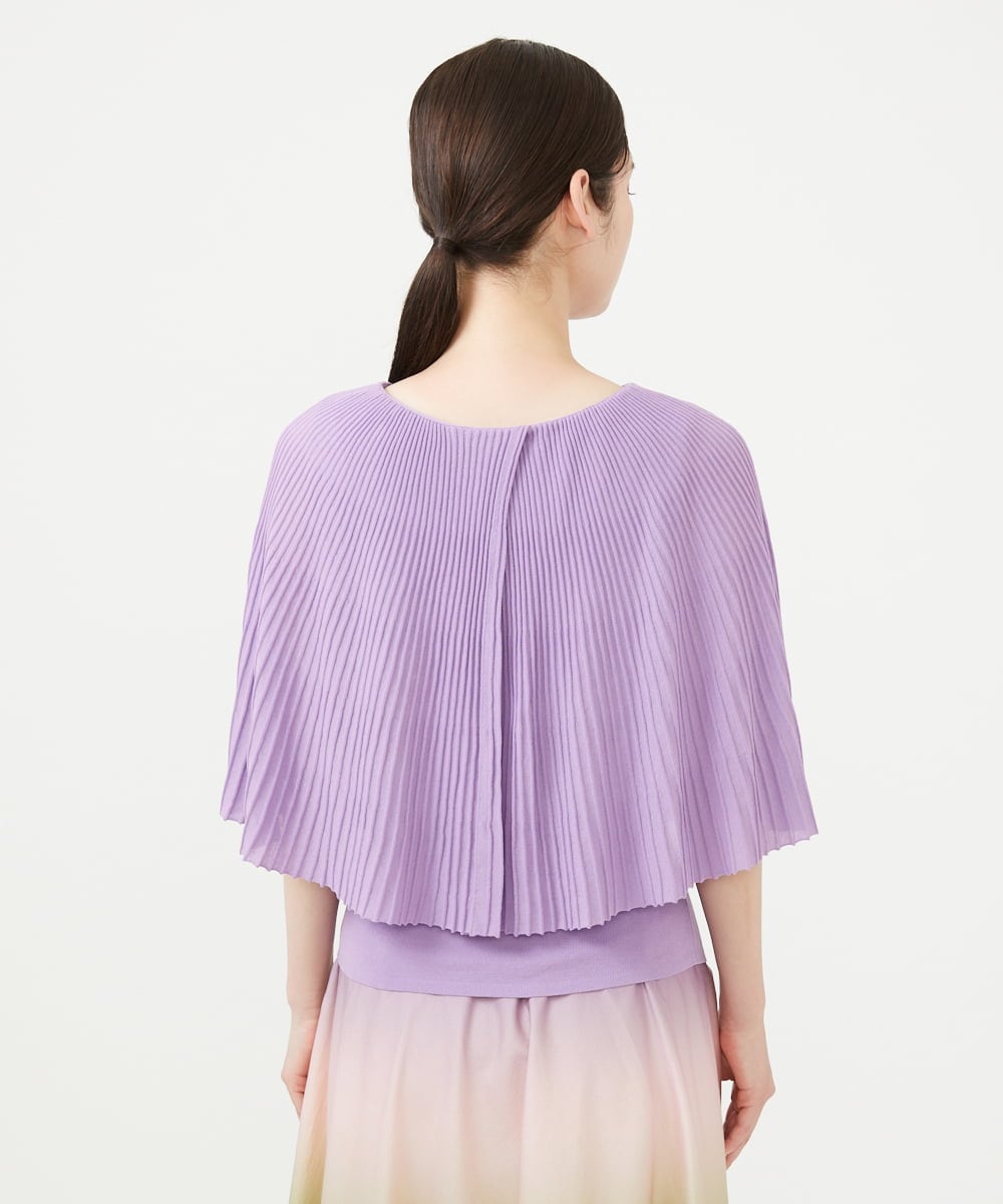 GBFHD01330 Sybilla(シビラ) ケープデザインニット ラベンダー