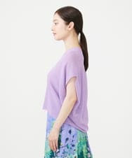 GBFHD30270 Sybilla(シビラ) ペーパーヤーンVネックフォルムニット ラベンダー