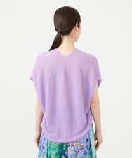 GBFHD30270 Sybilla(シビラ) ペーパーヤーンVネックフォルムニット ラベンダー