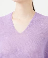 GBFHD30270 Sybilla(シビラ) ペーパーヤーンVネックフォルムニット ラベンダー