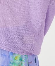 GBFHD30270 Sybilla(シビラ) ペーパーヤーンVネックフォルムニット ラベンダー