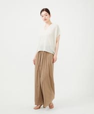 GBFHD30270 Sybilla(シビラ) ペーパーヤーンVネックフォルムニット アイボリー