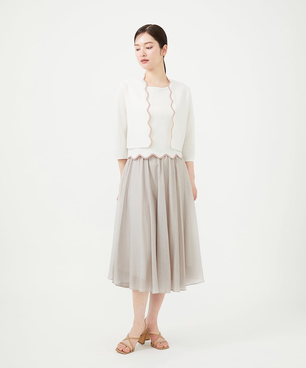 GBFHD31300 Sybilla(シビラ) スカラップヘムノースリーブニット アイボリー
