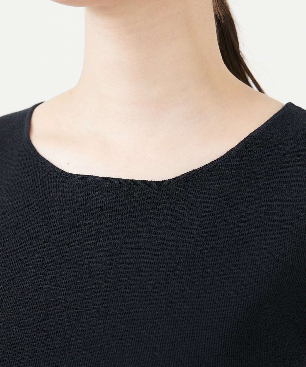 GBFHD31300 Sybilla(シビラ) スカラップヘムノースリーブニット ブラック