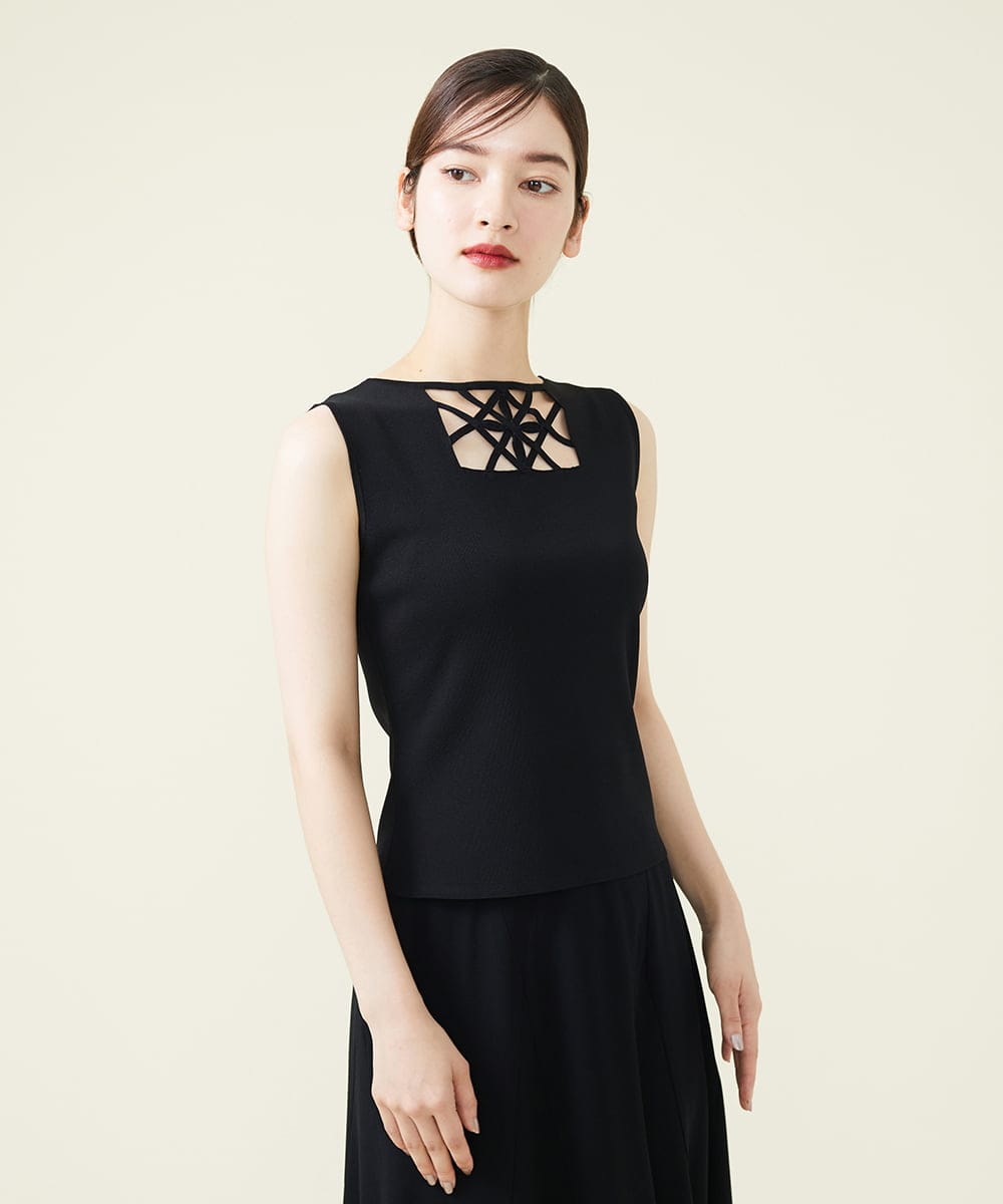 GEOMETRY】ジオメトリックモチーフノースリーブプルオーバー(タンク  