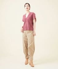 GBFJT01450 Sybilla(シビラ) カシミヤVネックプルオーバー ピンク