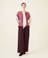 GBFJT01450 Sybilla(シビラ) カシミヤVネックプルオーバー ピンク