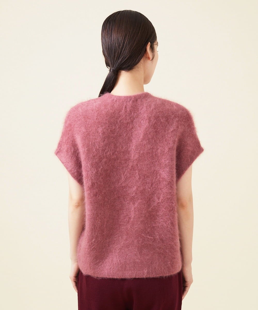 GBFJT01450 Sybilla(シビラ) カシミヤVネックプルオーバー ピンク