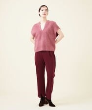 GBFJT01450 Sybilla(シビラ) カシミヤVネックプルオーバー ピンク