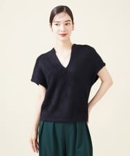 GBFJT01450 Sybilla(シビラ) カシミヤVネックプルオーバー ブラック