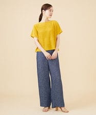 GBFJV01290 Sybilla(シビラ) ピンタック編みプルオーバー イエロー