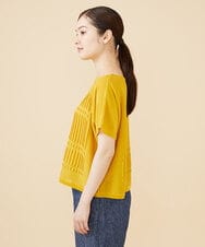 GBFJV01290 Sybilla(シビラ) ピンタック編みプルオーバー イエロー