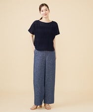 GBFJV01290 Sybilla(シビラ) ピンタック編みプルオーバー ネイビー
