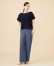 GBFJV01290 Sybilla(シビラ) ピンタック編みプルオーバー ネイビー