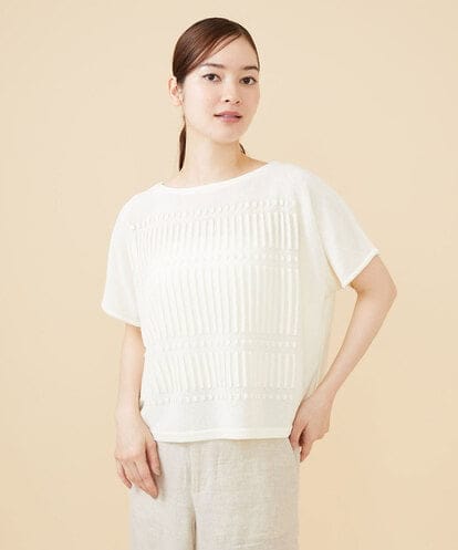 GBFJV01290 Sybilla ピンタック編みプルオーバー
