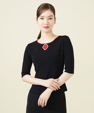 GBFJV03330 Sybilla(シビラ) ダイヤモチーフクロッシェプルオーバー ブラック