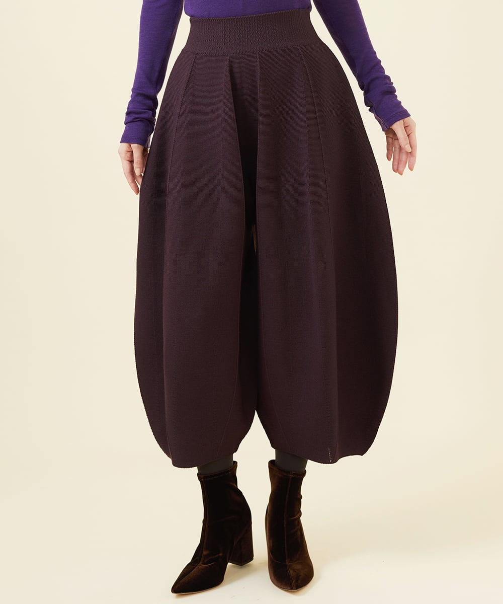 GBGAB01360 Sybilla(シビラ) コクーンニットパンツ ブラウン