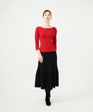 GBGAD01700 Sybilla(シビラ) レリーフニットスカート ブラック