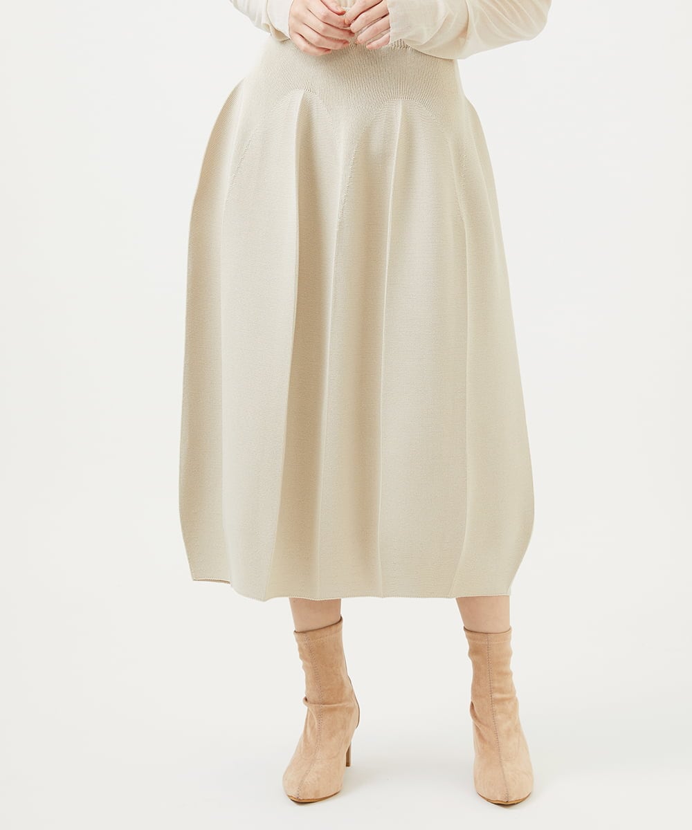 GBGAF02360 Sybilla(シビラ) バルーンニットスカート ベージュ