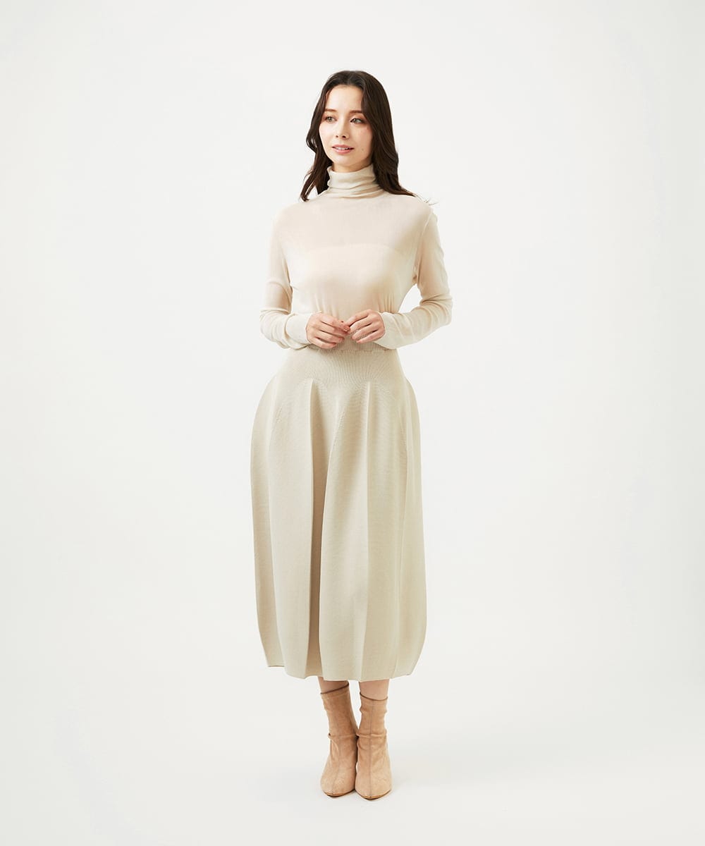 GBGAF02360 Sybilla(シビラ) バルーンニットスカート ベージュ