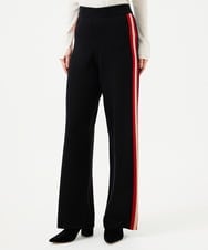 GBGCD01500 Sybilla(シビラ) 配色ラインニットパンツ ブラック