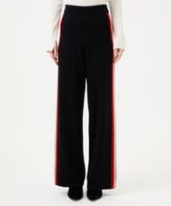 GBGCD01500 Sybilla(シビラ) 配色ラインニットパンツ ブラック