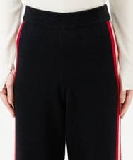 GBGCD01500 Sybilla(シビラ) 配色ラインニットパンツ ブラック