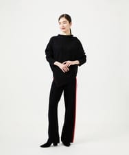 GBGCD01500 Sybilla(シビラ) 配色ラインニットパンツ ブラック