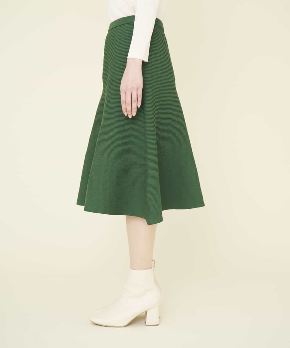 GBGER01390 Sybilla(シビラ) リブニットフォルムスカート グリーン