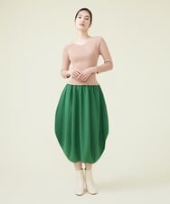 GBGET02330 Sybilla(シビラ) 【フォルムニット】バルーンフォルムニットスカート グリーン
