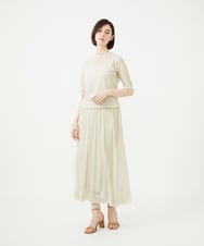 GBGGF01360 Sybilla(シビラ) レイヤード風シアーニットスカート アイボリー