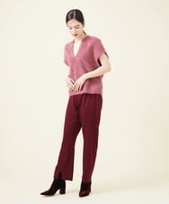 GBGJT01290 Sybilla(シビラ) フロントスリットニットパンツ ボルドー