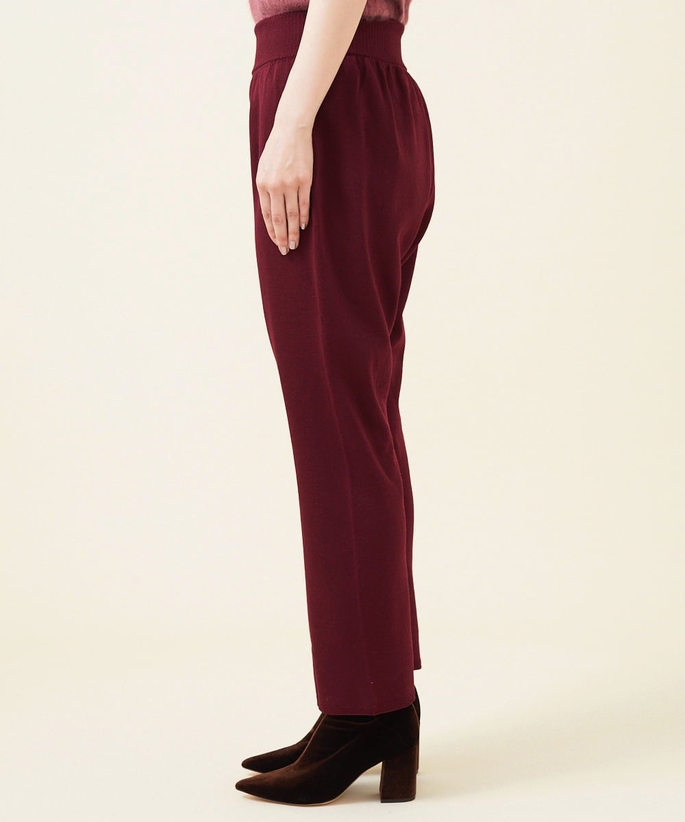 GBGJT01290 Sybilla(シビラ) フロントスリットニットパンツ ボルドー