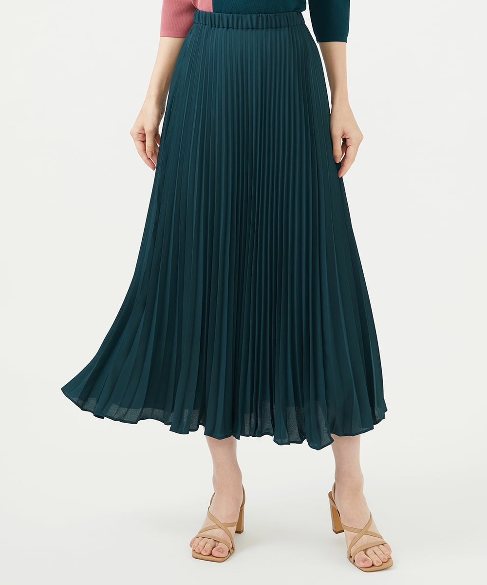 GBHAD01360 Sybilla(シビラ) アコーディオンプリーツスカート グリーン