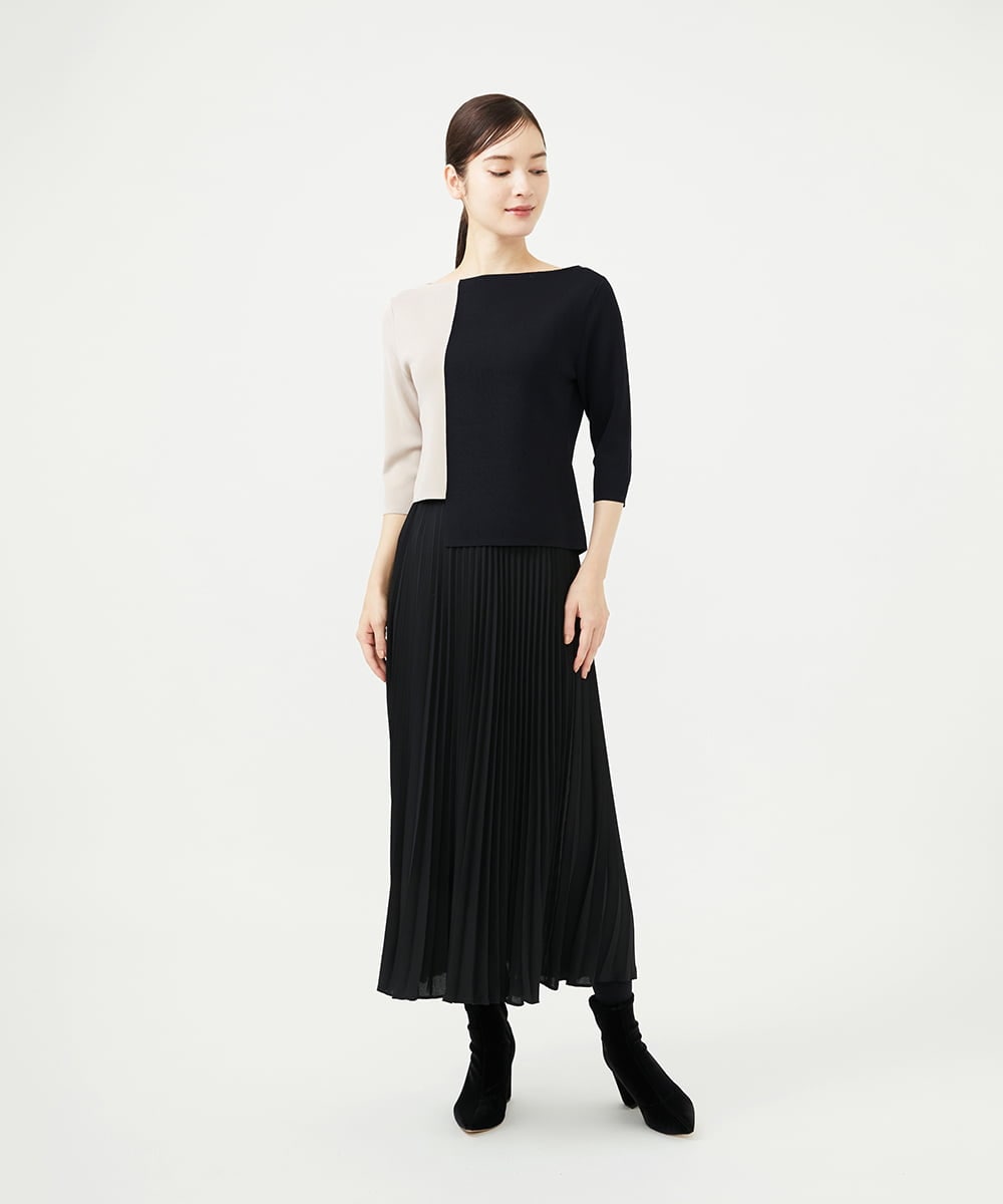 GBHAD01360 Sybilla(シビラ) アコーディオンプリーツスカート ブラック