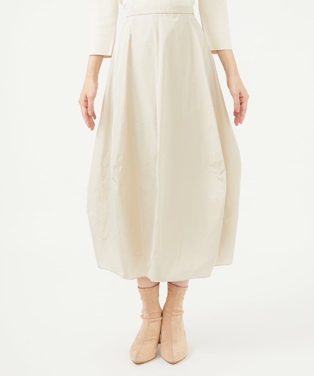 GBHAD05330 Sybilla(シビラ) シルキータフタコクーンスカート ライトベージュ