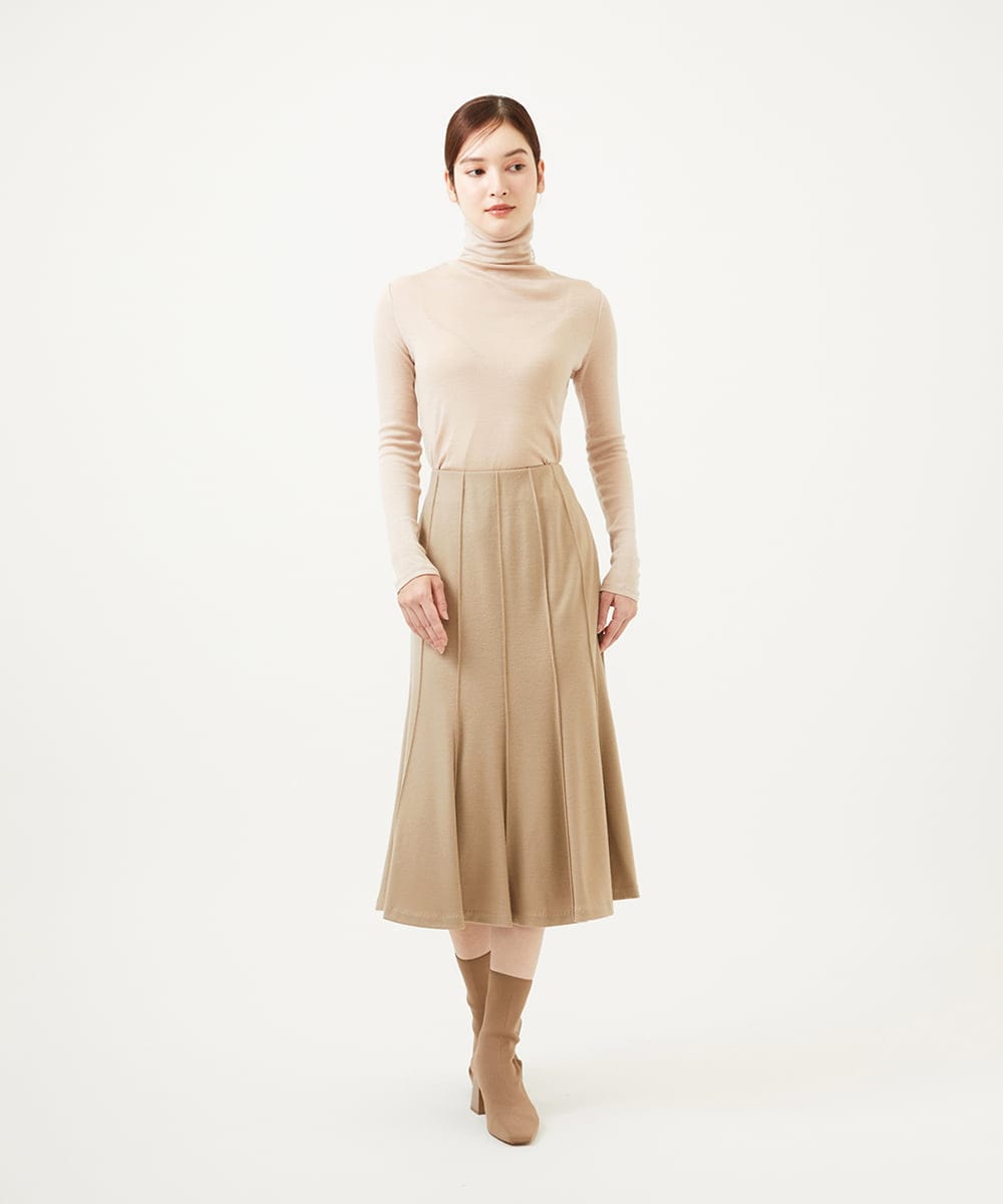 GBHAE32360 Sybilla(シビラ) ピンタックデザインスカート ベージュ