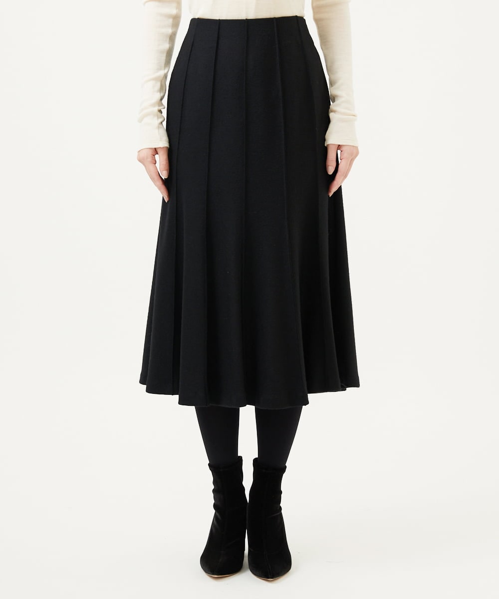 GBHAE32360 Sybilla(シビラ) ピンタックデザインスカート ブラック