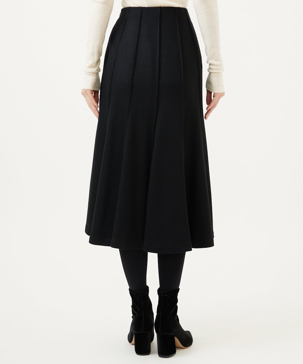 GBHAE32360 Sybilla(シビラ) ピンタックデザインスカート ブラック