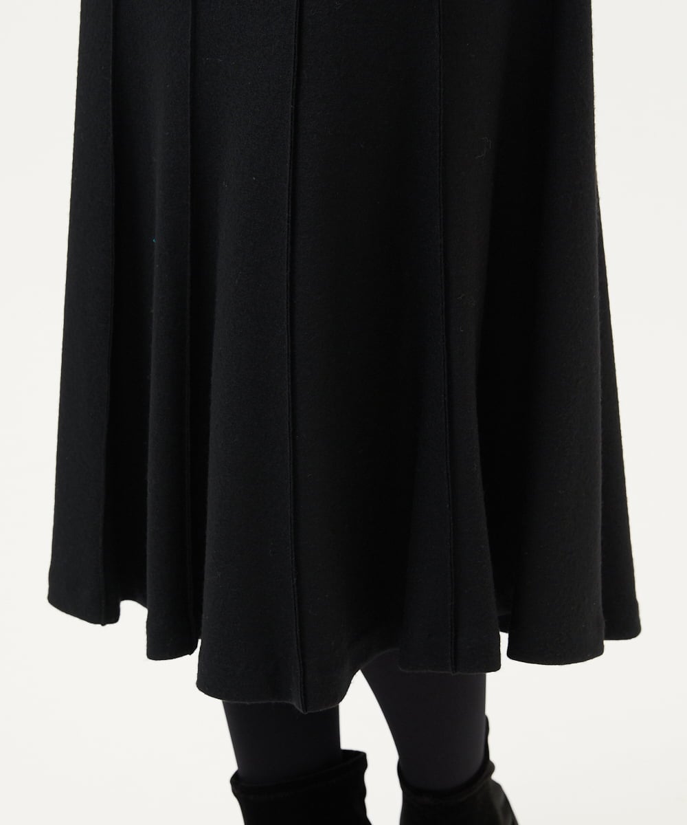 GBHAE32360 Sybilla(シビラ) ピンタックデザインスカート ブラック