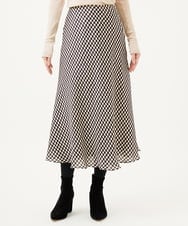 GBHAE41400 Sybilla(シビラ) ダイヤ柄プリントスカート ブラック系
