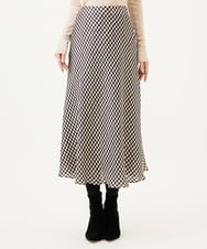 GBHAE41400 Sybilla(シビラ) ダイヤ柄プリントスカート ブラック系